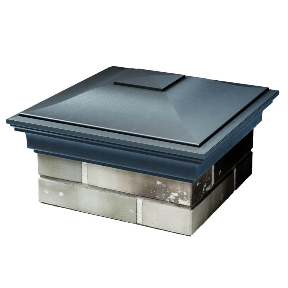 Колпак Zking Монблан Серый на столб 1.5х1.5 кирпича (385х385мм) в Брянске фото