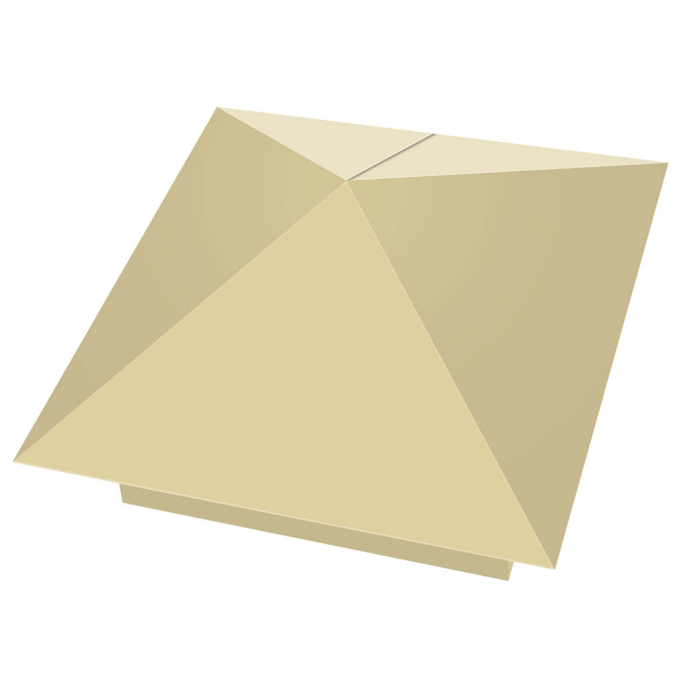 Колпак металлический 400х400мм RAL1014 Бежевый заборный Брянск фото