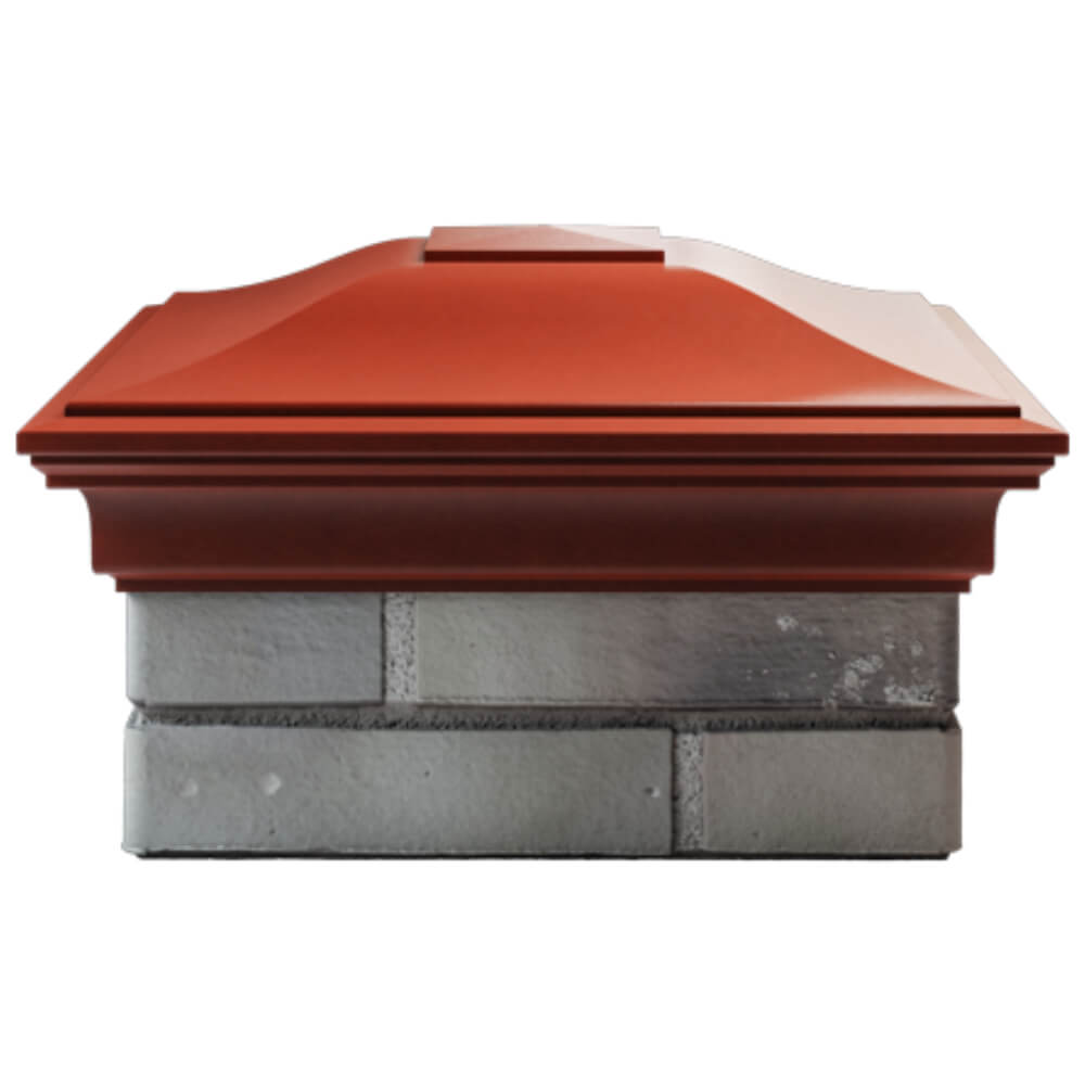 Колпак Zking Монблан Красный на столб 1.5х1.5 кирпича (385х385мм) Брянск фото
