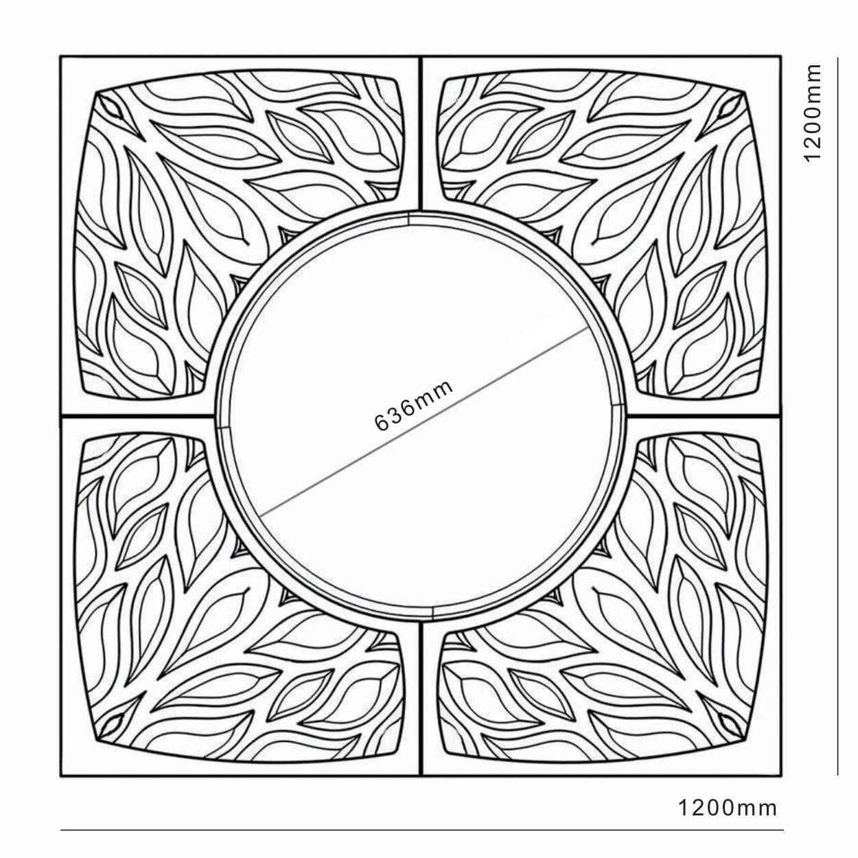 Приствольная решетка для дерева ZKING CRUST 1.2х1.2м Черная в Брянске фото