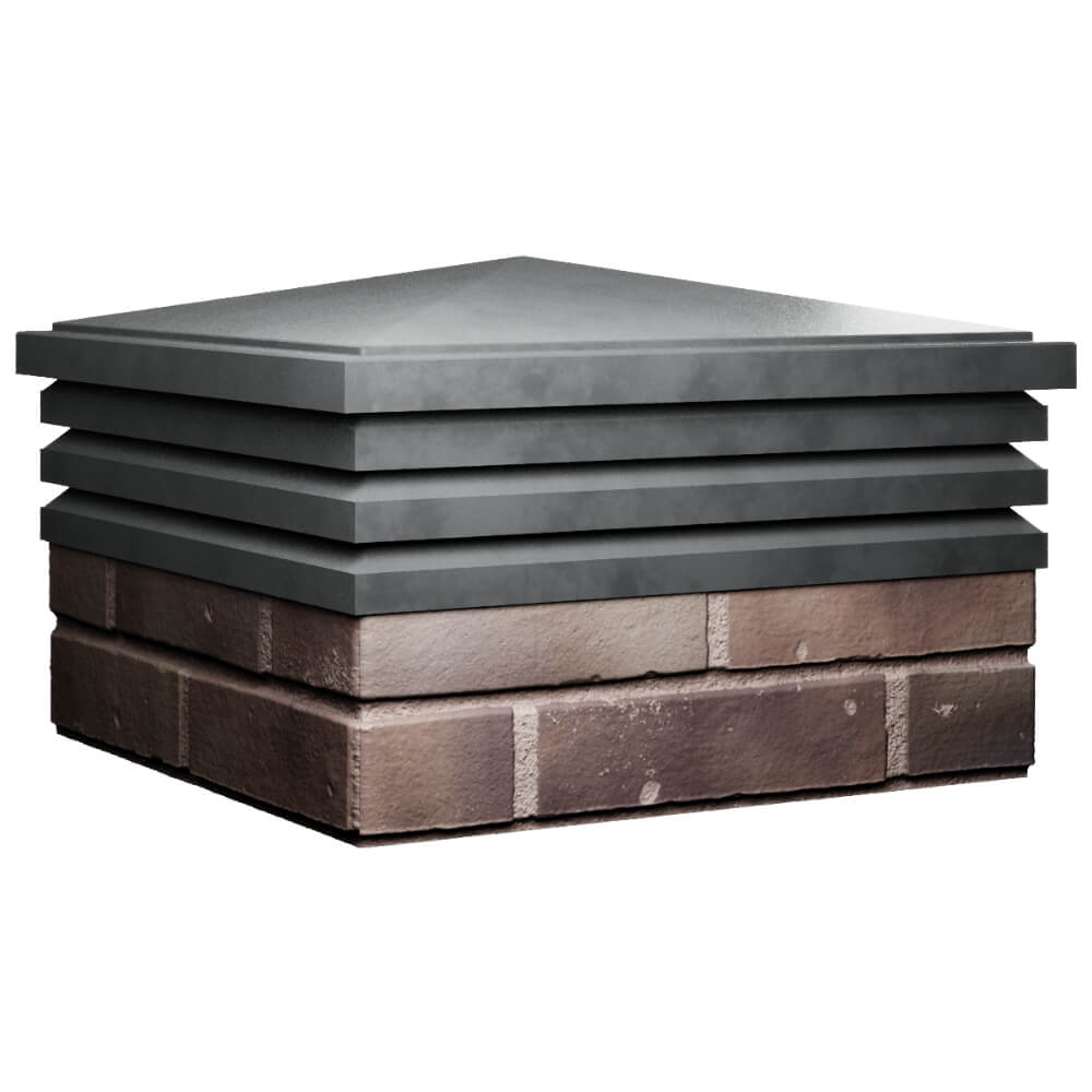 Колпак Zking Бона ХайТек Серый на столб 2х2 кирпича (513х513мм) в Брянске фото