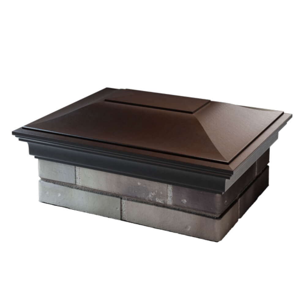 Колпак Zking Монблан Коричневый на столб 2х1.5 кирпича (515х385мм) в Брянске фото