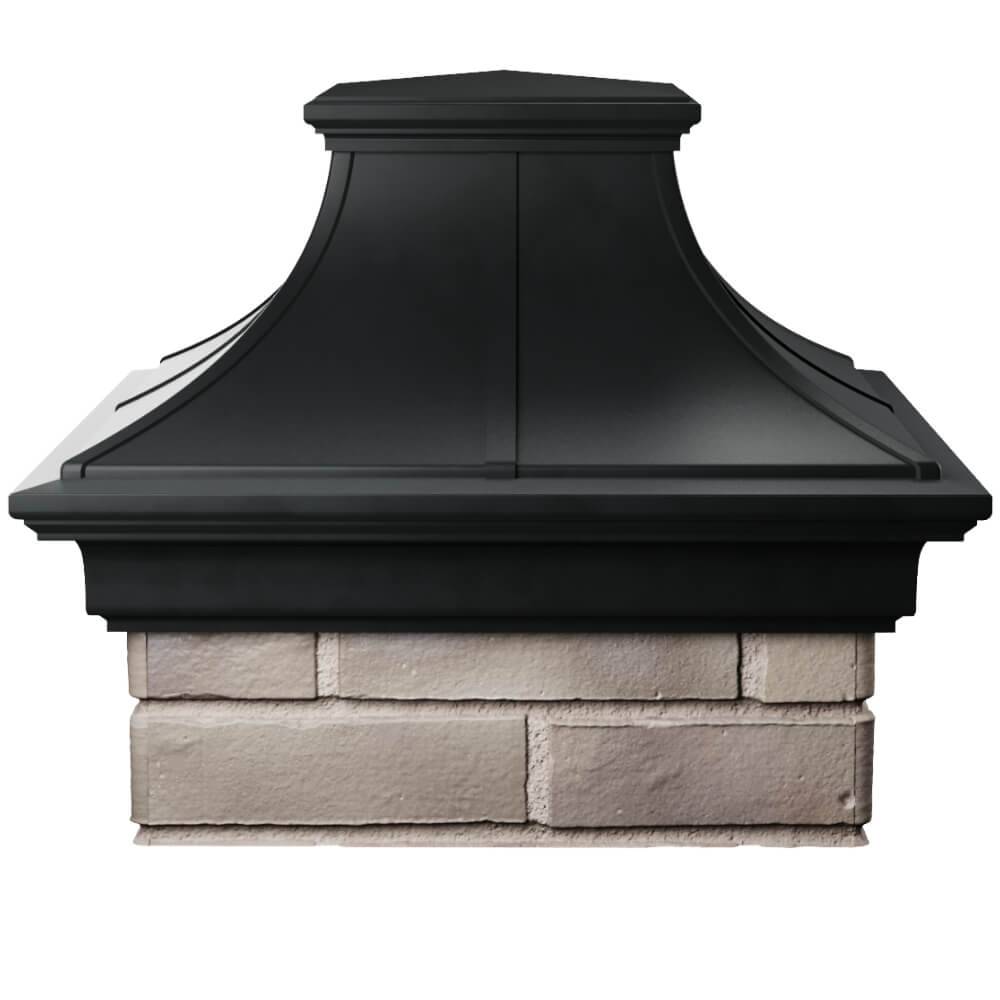 Колпак Zking Монблан Премиум Черный на столб 1.5х1.5 кирпича (385х385мм) Брянск фото