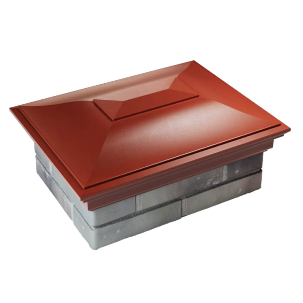 Колпак Zking Монблан Красный на столб 2х1.5 кирпича (515х385мм) Брянск фото