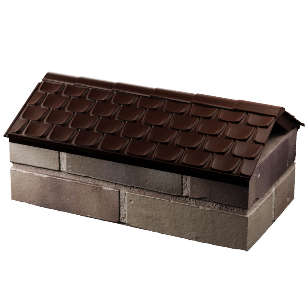 Парапет Zking Эльбрус Коричневый с посадкой на 1 кирпич (255мм) в Брянске фото