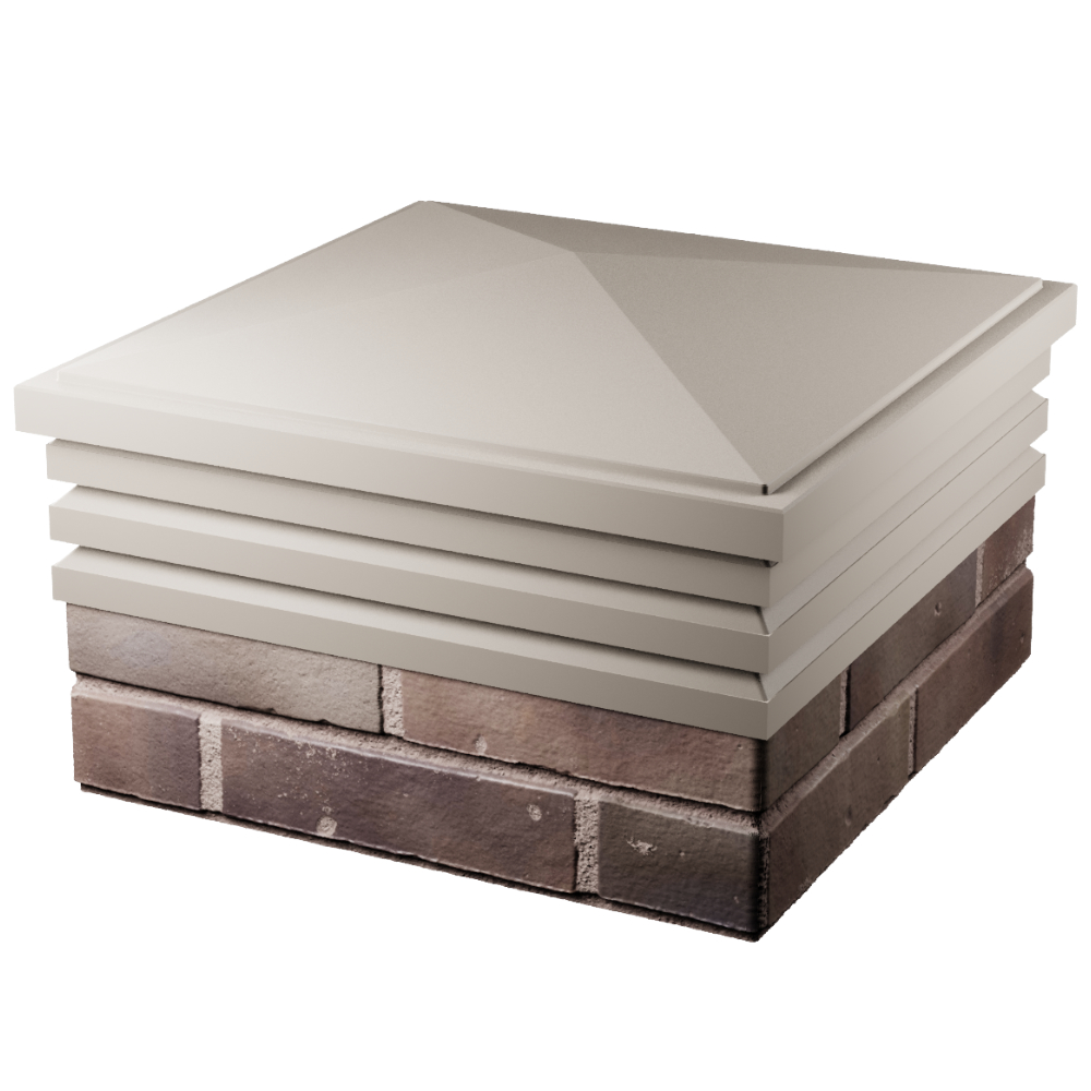 Колпак Zking Бона ХайТек Бежевый на столб 2х2 кирпича (513х513мм) в Брянске фото