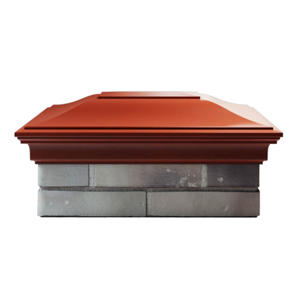 Колпак Zking Монблан Красный на столб 2х1.5 кирпича (515х385мм) в Брянске фото