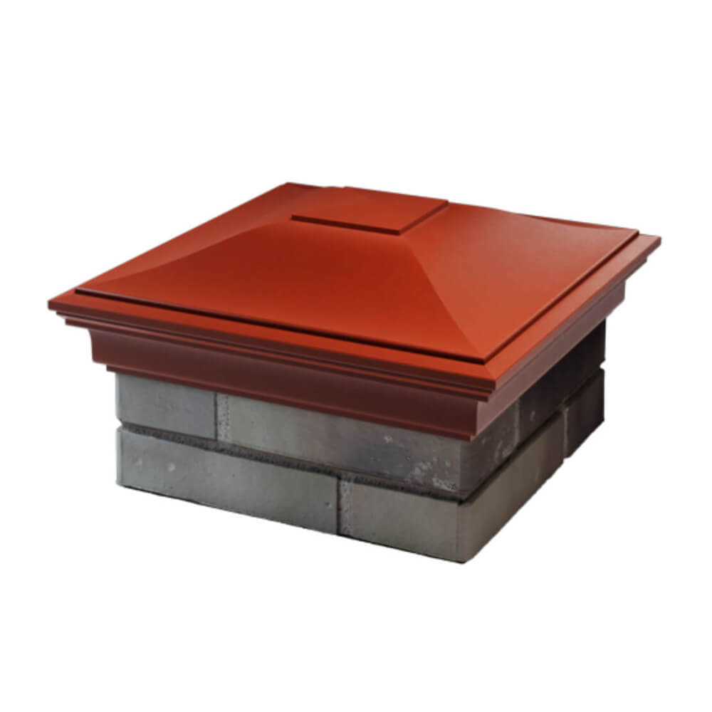 Колпак Zking Монблан Красный на столб 1.5х1.5 еврокирпича 0.7НФ (355х355мм) в Брянске фото