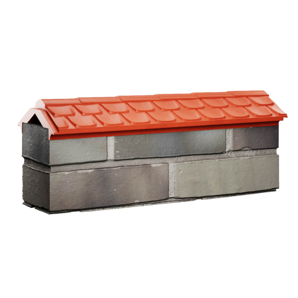 Парапет Zking Эльбрус Красный с посадкой на 0.5 кирпича (130мм) Брянск фото