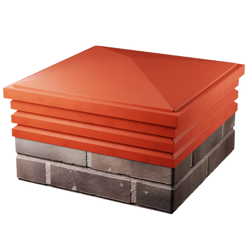 Колпак Zking Бона ХайТек Красный на столб 2х2 кирпича (513х513мм) в Брянске фото