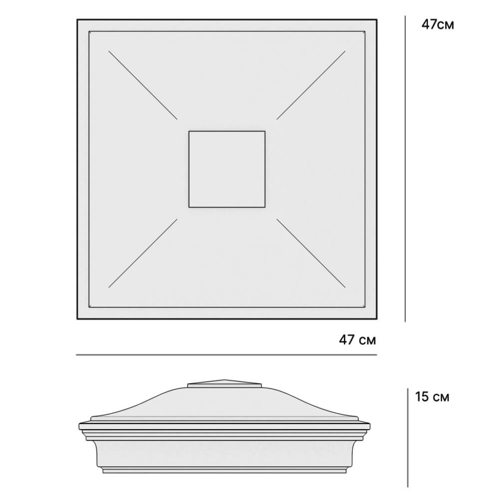 Колпак Zking Монблан Коричневый на столб 1.5х1.5 кирпича (385х385мм) в Брянске фото