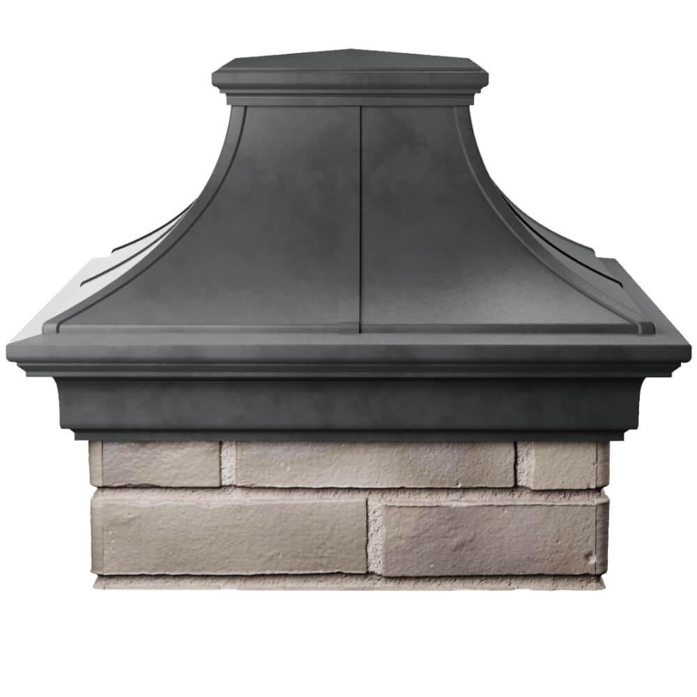 Колпак Zking Монблан Премиум Серый на столб 1.5х1.5 кирпича (385х385мм) Брянск фото