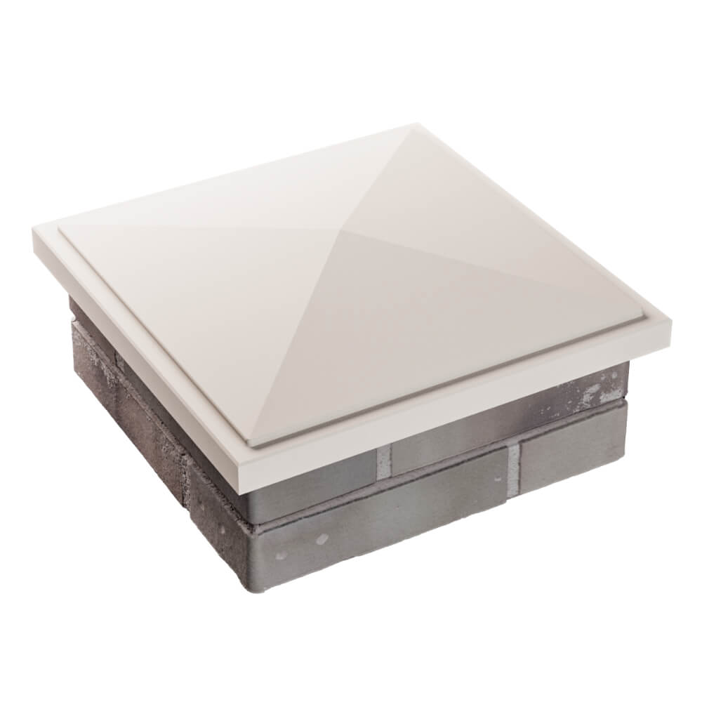 Колпак Zking БонаМоно Бежевый на столб 1.5х1.5 кирпича (385х385, 400х400мм) в Брянске фото