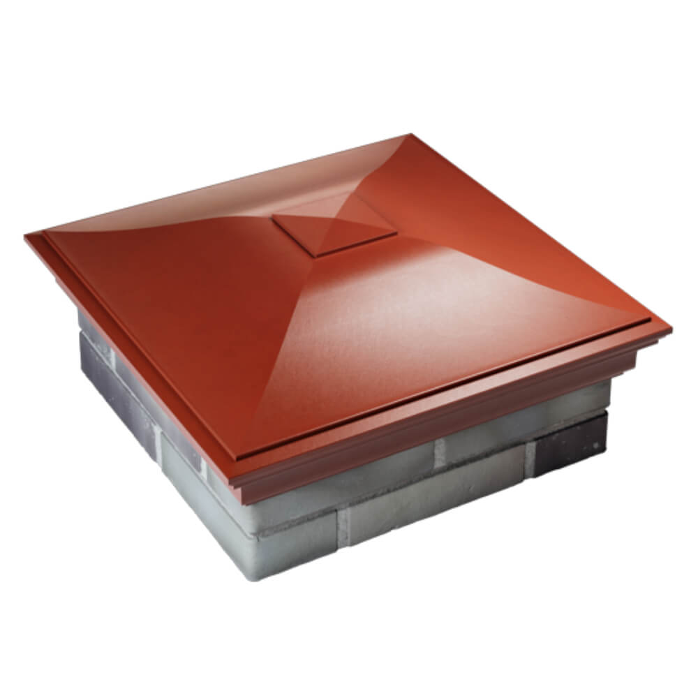 Колпак Zking Монблан Красный на столб 2х2 кирпича (515х515мм) Брянск фото