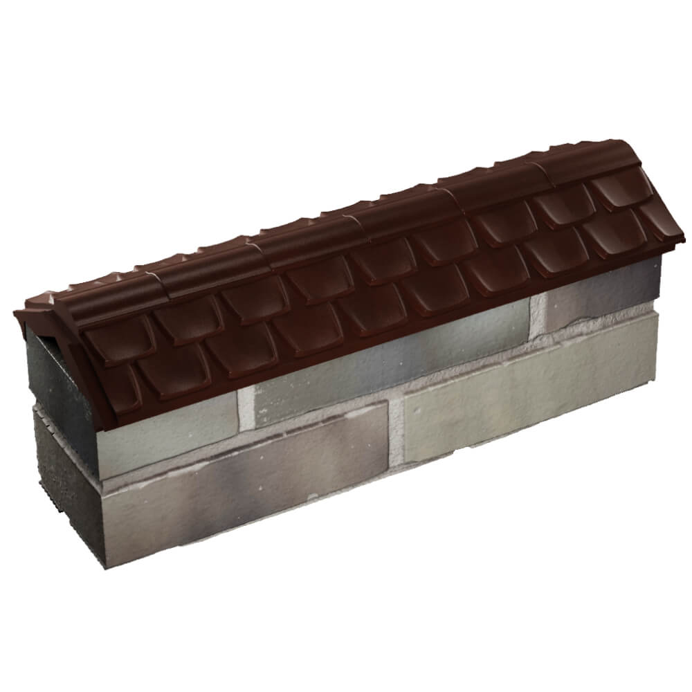 Парапет Zking Эльбрус Коричневый с посадкой на 0.5 кирпича (130мм) в Брянске фото