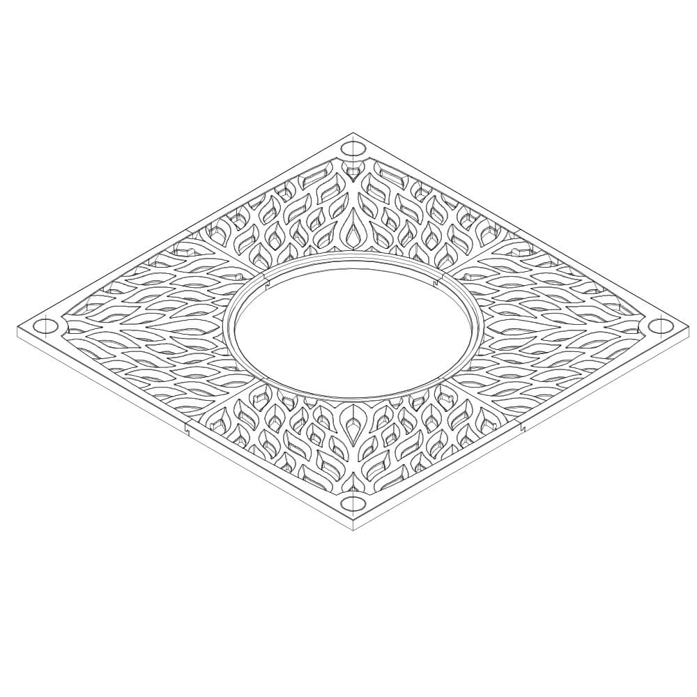 Приствольная решетка для дерева ZKING CRUST 2х2м Черная в Брянске фото