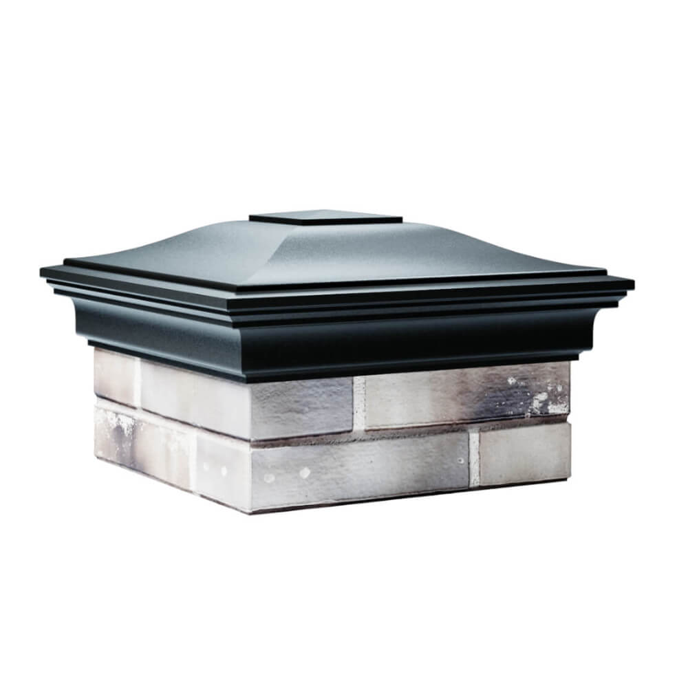 Колпак Zking Монблан Черный на столб 1.5х1.5 еврокирпича 0.7НФ (355х355мм) в Брянске фото