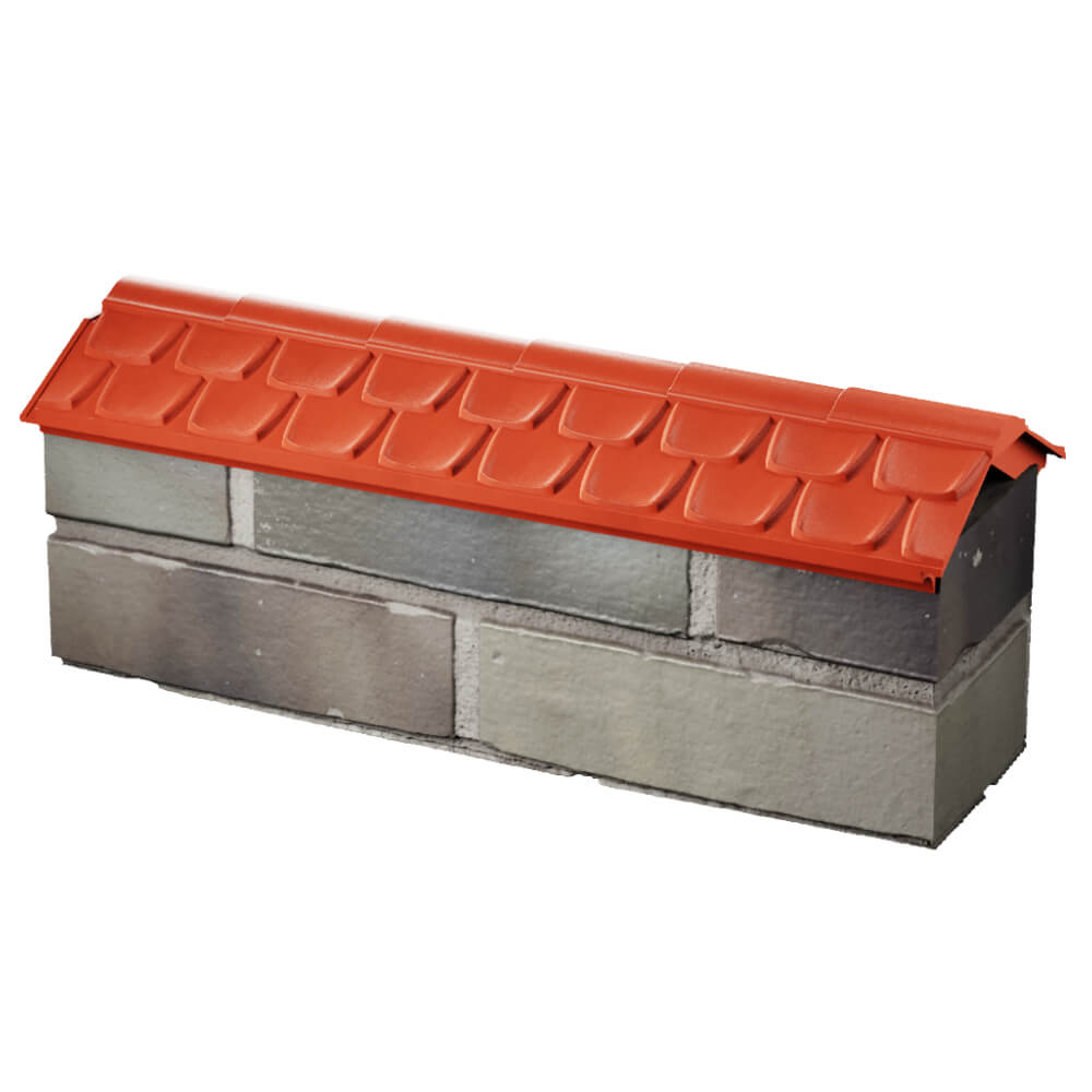 Парапет Zking Эльбрус Красный с посадкой на 0.5 кирпича (130мм) в Брянске фото