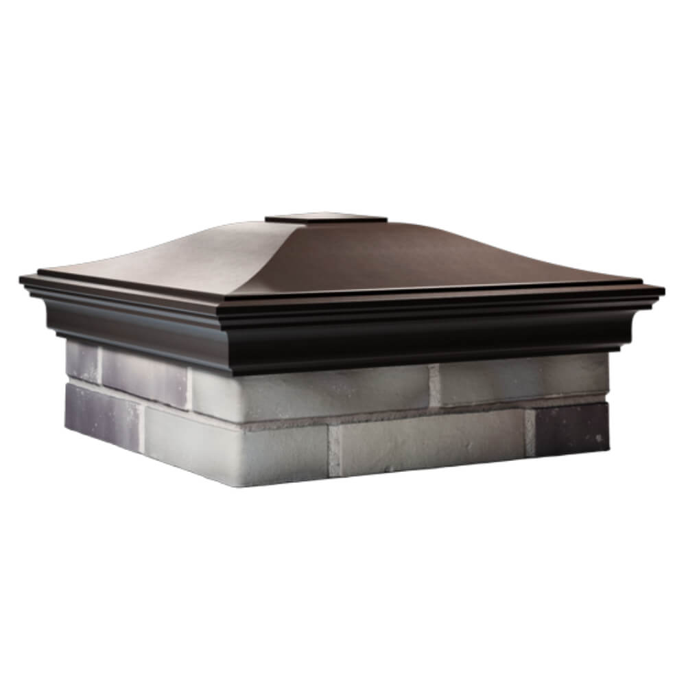 Колпак Zking Монблан Коричневый на столб 2х2 кирпича (515х515мм) в Брянске фото