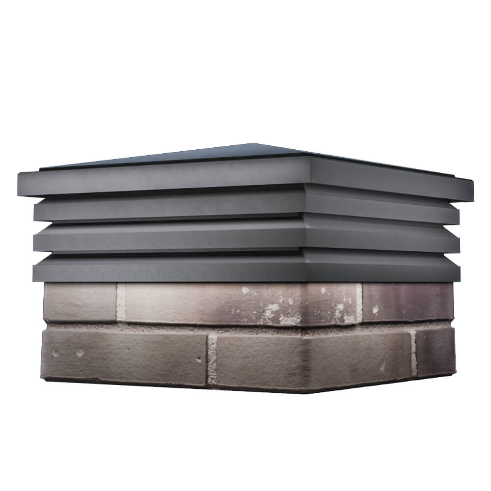 Колпак Zking Бона ХайТек Серый на столб 1.5х1.5 кирпича (385х385мм) в Брянске фото