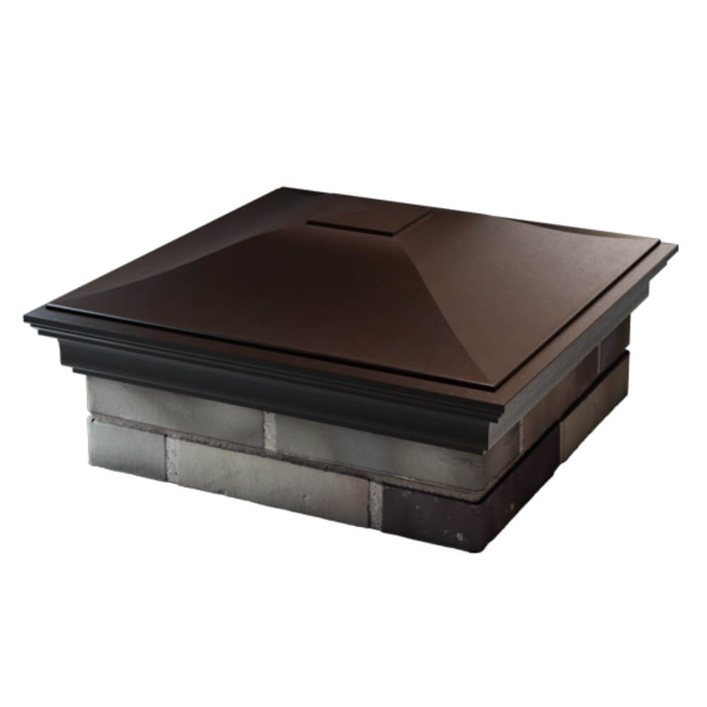 Колпак Zking Монблан Коричневый на столб 2х2 кирпича (515х515мм) в Брянске фото