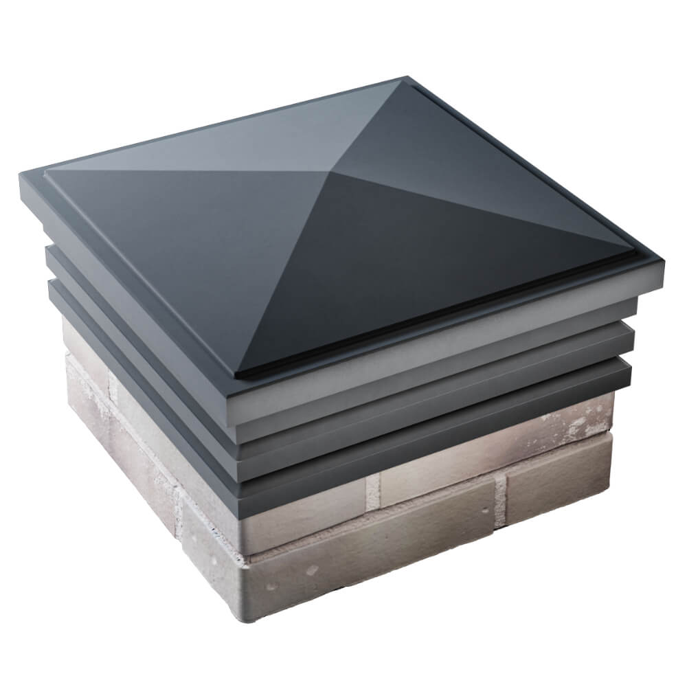 Колпак Zking Бона ХайТек Серый на столб 1.5х1.5 кирпича (385х385мм) в Брянске фото