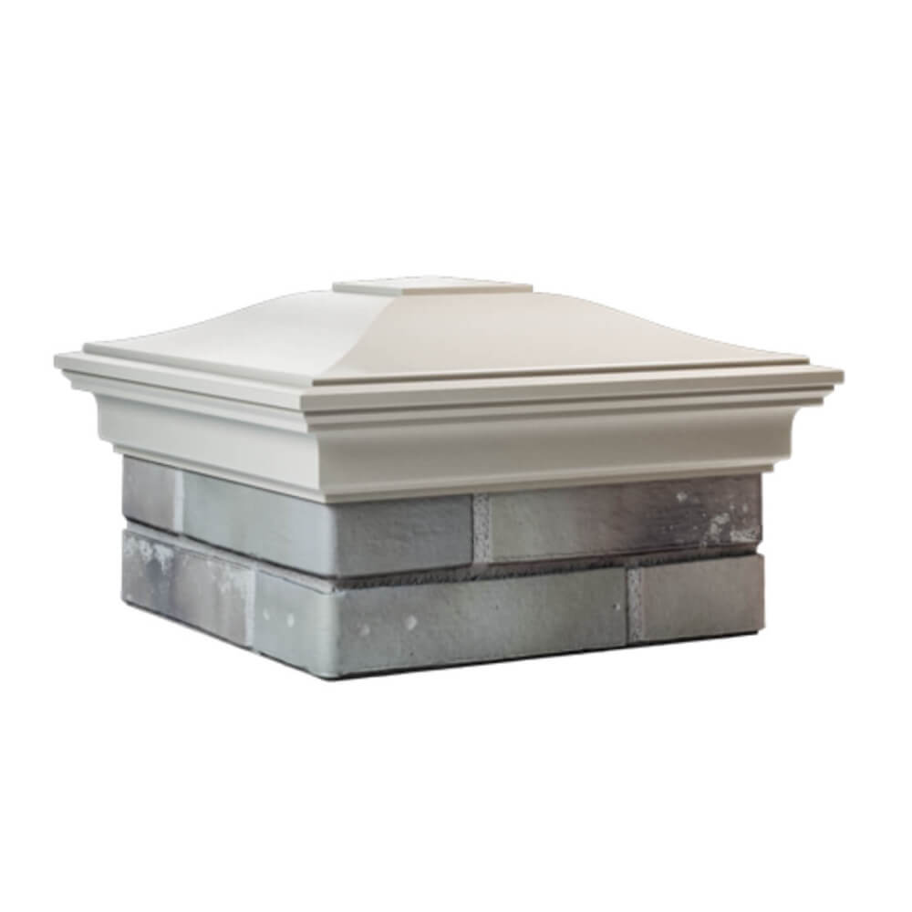 Колпак Zking Монблан Бежевый на столб 1.5х1.5 еврокирпича 0.7НФ (355х355мм) в Брянске фото