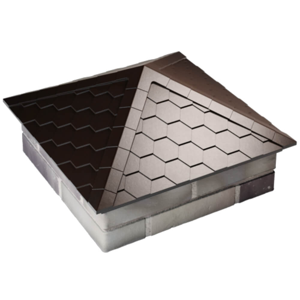 Колпак Zking Эверест Коричневый на столб 2х2 кирпича (535х535мм) Брянск фото