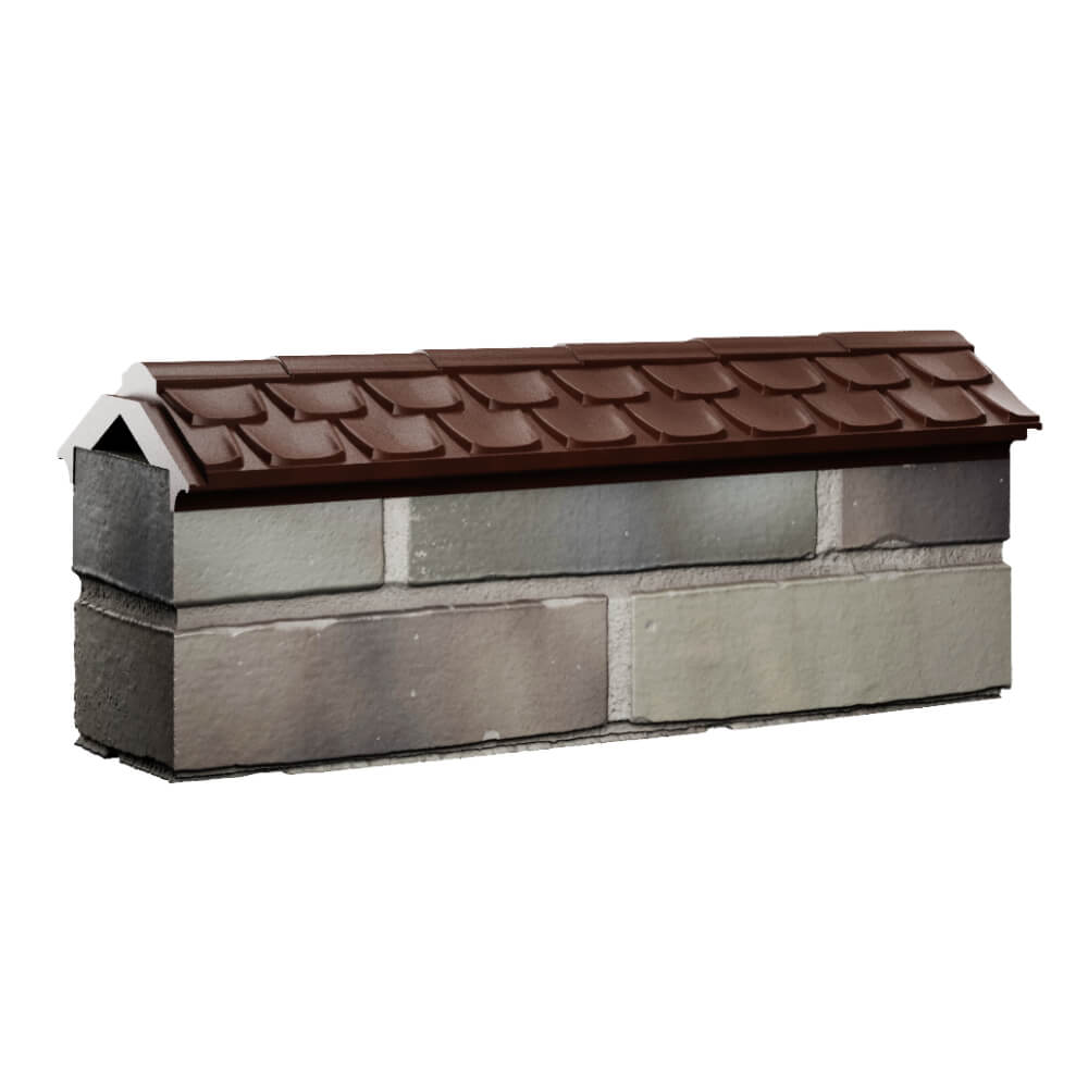 Парапет Zking Эльбрус Коричневый с посадкой на 0.5 кирпича (130мм) Брянск фото