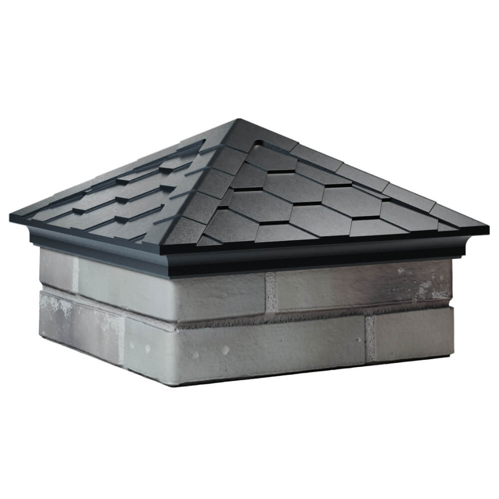 Колпак Zking Эверест Черный на столб 1.5х1.5 кирпича (390х390мм) в Брянске фото