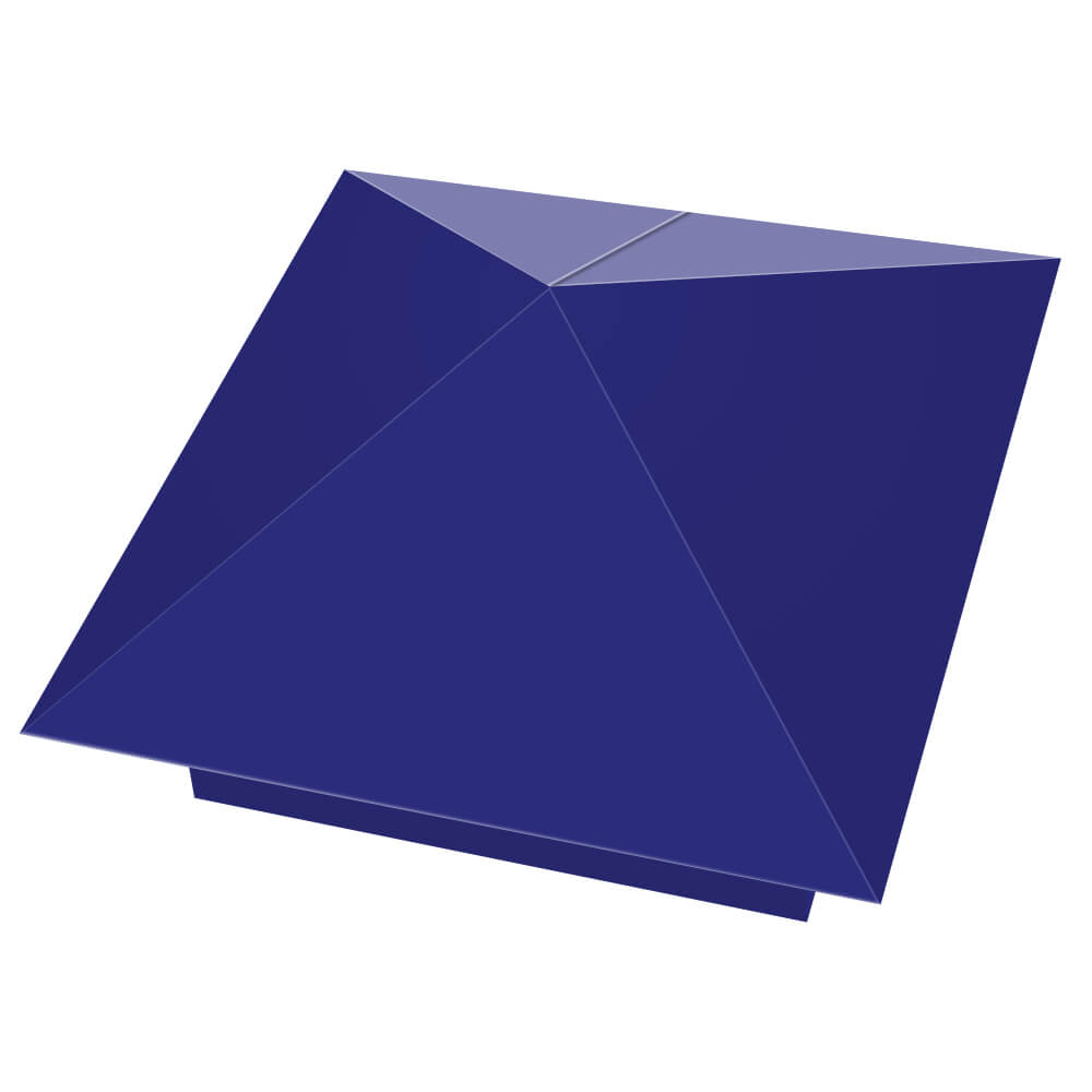 Колпак металлический 400х400мм RAL5002 Синий Ультрамарин заборный Брянск фото