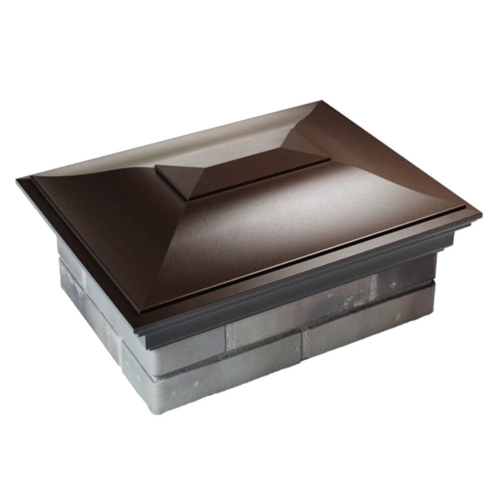 Колпак Zking Монблан Коричневый на столб 2х1.5 кирпича (515х385мм) Брянск фото