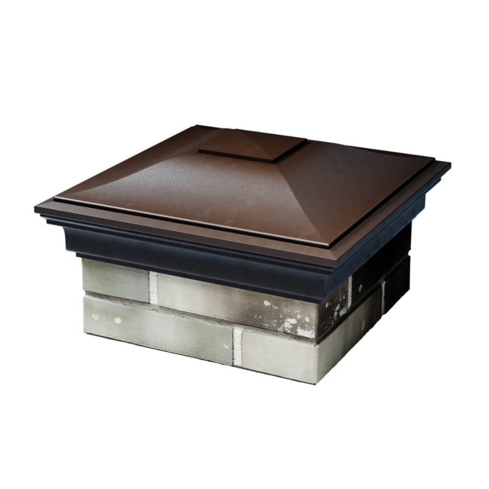 Колпак Zking Монблан Коричневый на столб 1.5х1.5 еврокирпича 0.7НФ (355х355мм) в Брянске фото