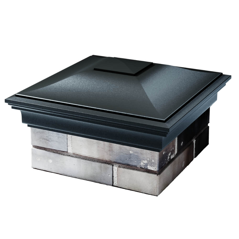 Колпак Zking Монблан Черный на столб 1.5х1.5 кирпича (385х385мм) в Брянске фото