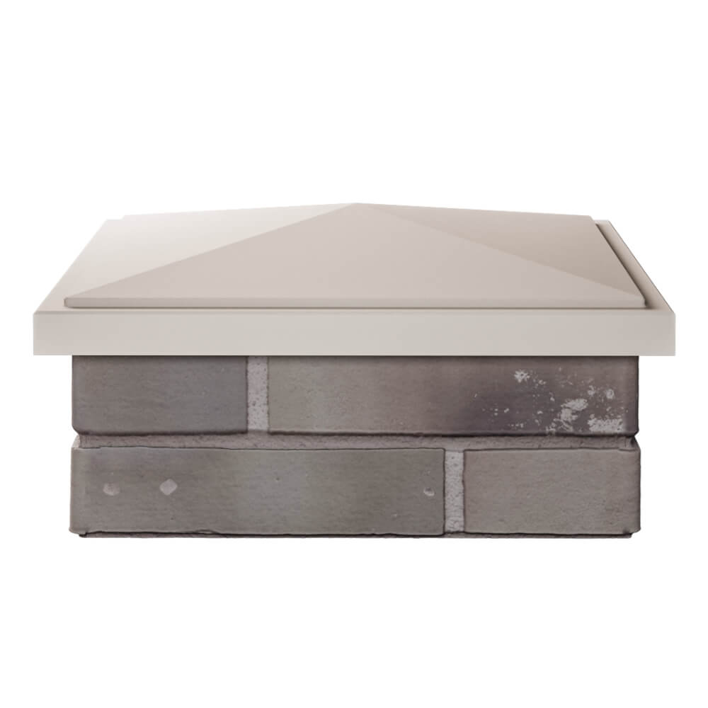 Колпак Zking БонаМоно Бежевый на столб 1.5х1.5 кирпича (385х385, 400х400мм) Брянск фото