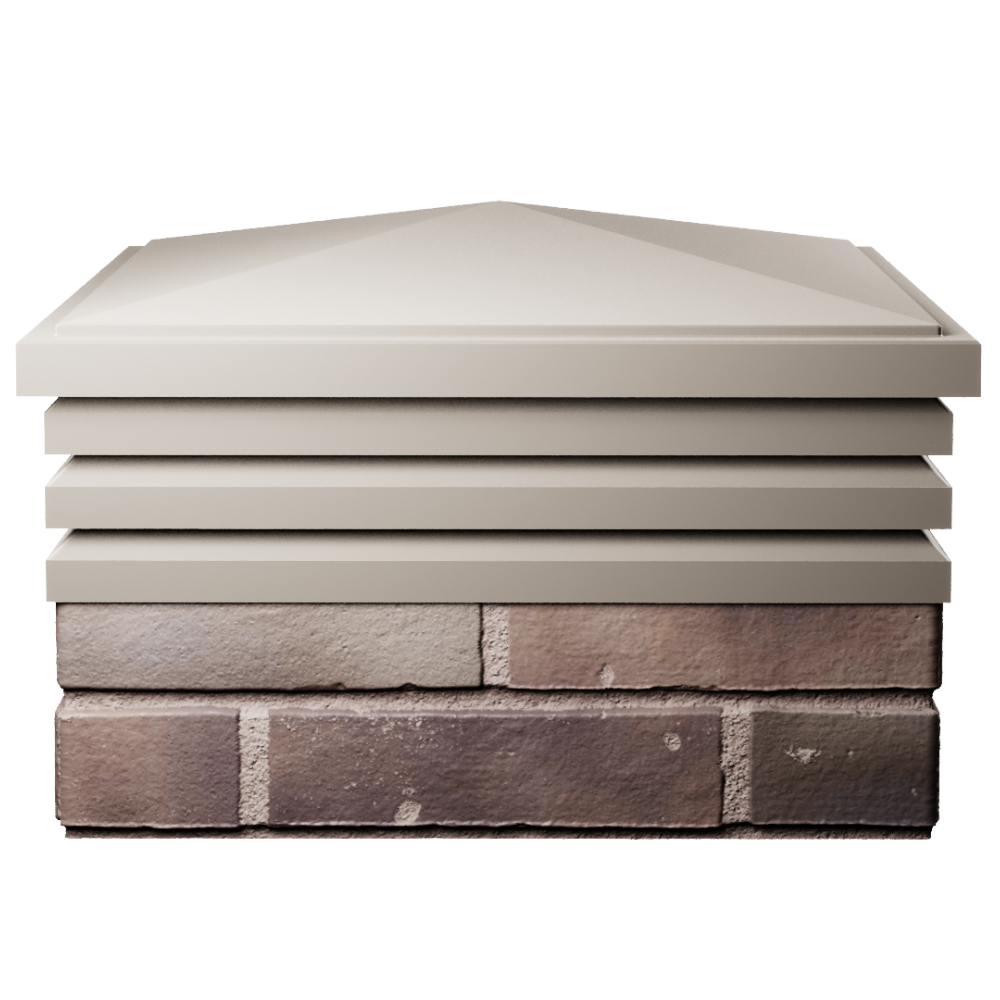 Колпак Zking Бона ХайТек Бежевый на столб 2х2 кирпича (513х513мм) Брянск фото