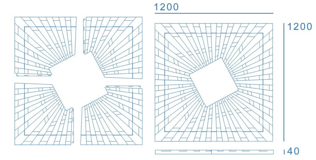 Приствольная решетка для дерева ZKING ATMOSPHERE 1.2х1.2м Зеленая в Брянске фото