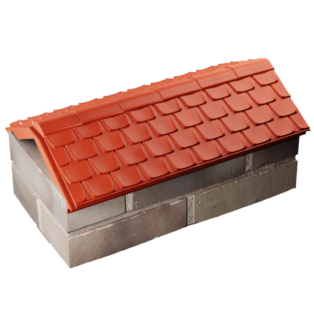 Парапет Zking Эльбрус Красный с посадкой на 1 кирпич (255мм) в Брянске фото