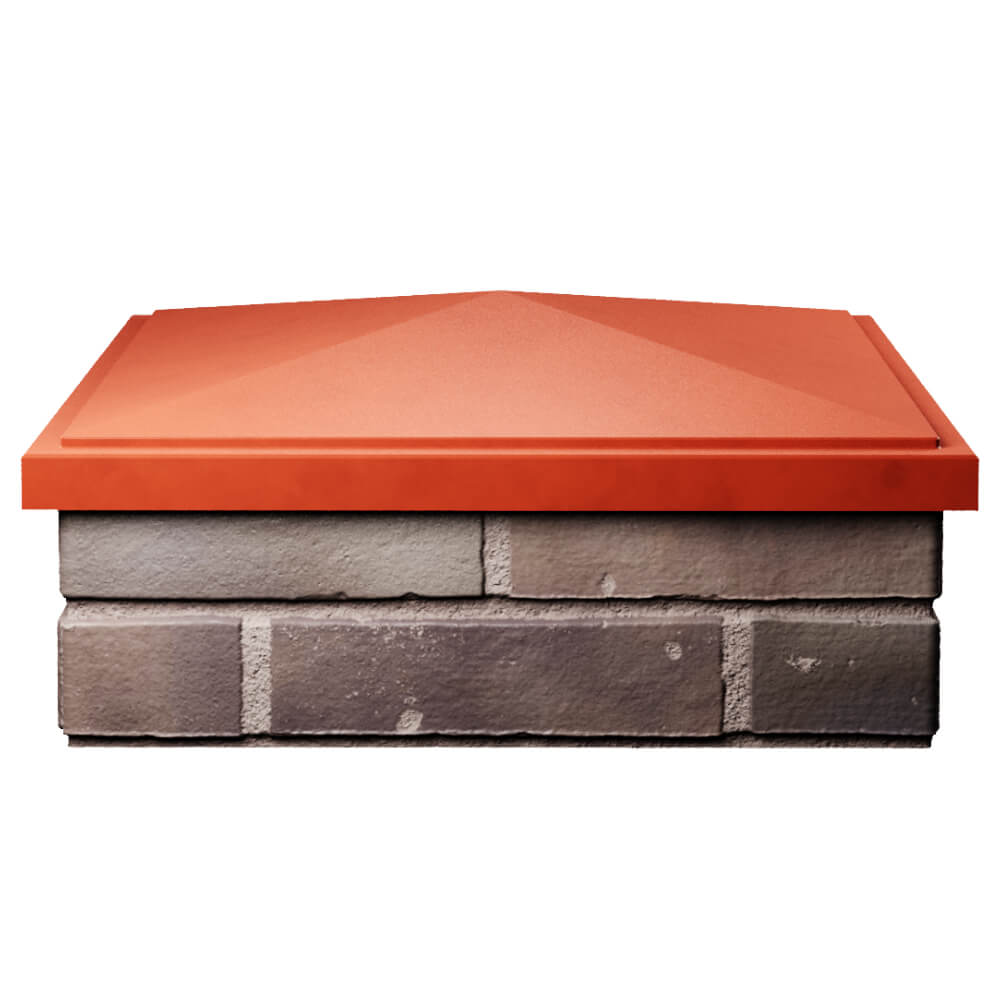 Колпак Zking БонаМоно Красный на столб 2х2 кирпича (515х515, 530х530мм) Брянск фото