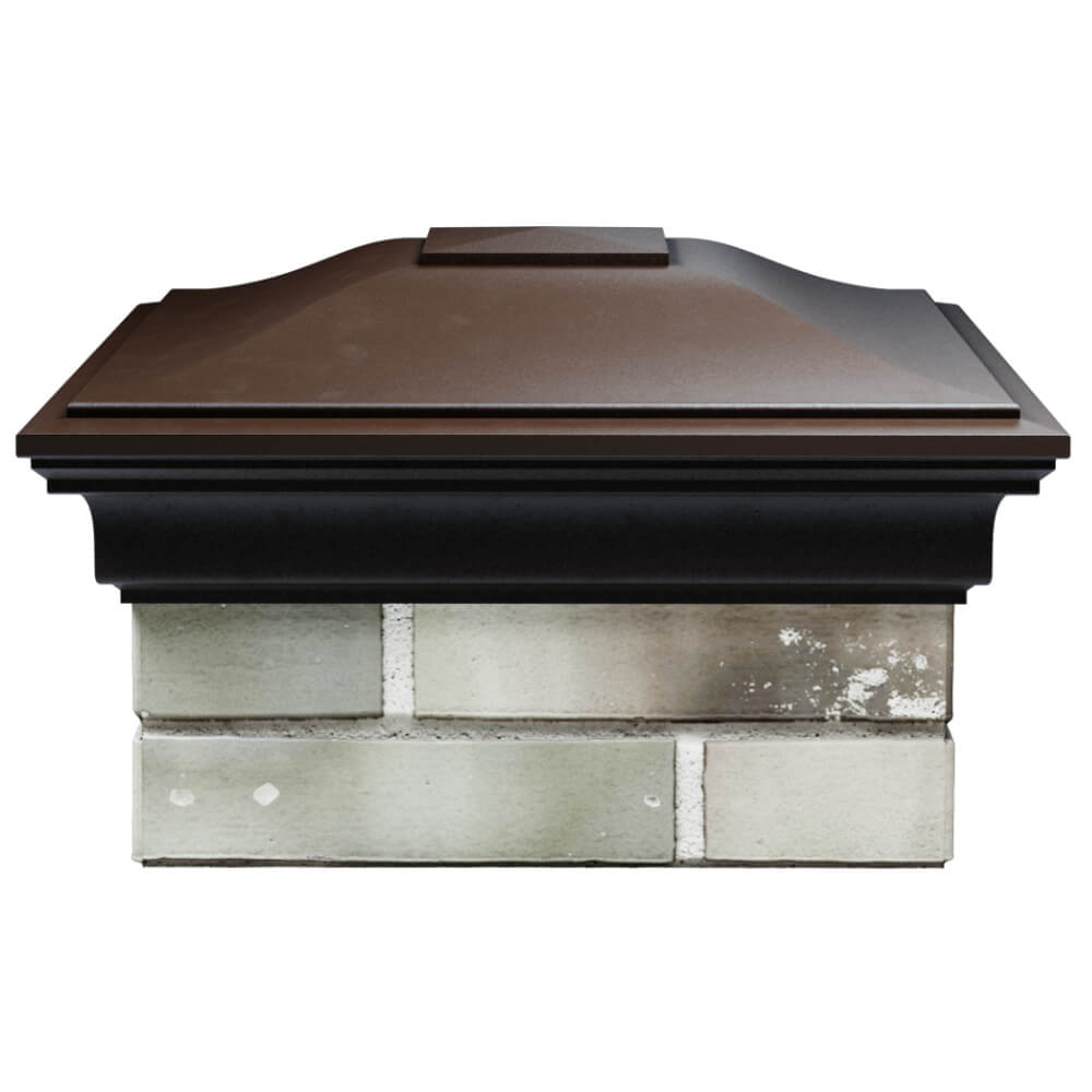 Колпак Zking Монблан Коричневый на столб 1.5х1.5 кирпича (385х385мм) Брянск фото