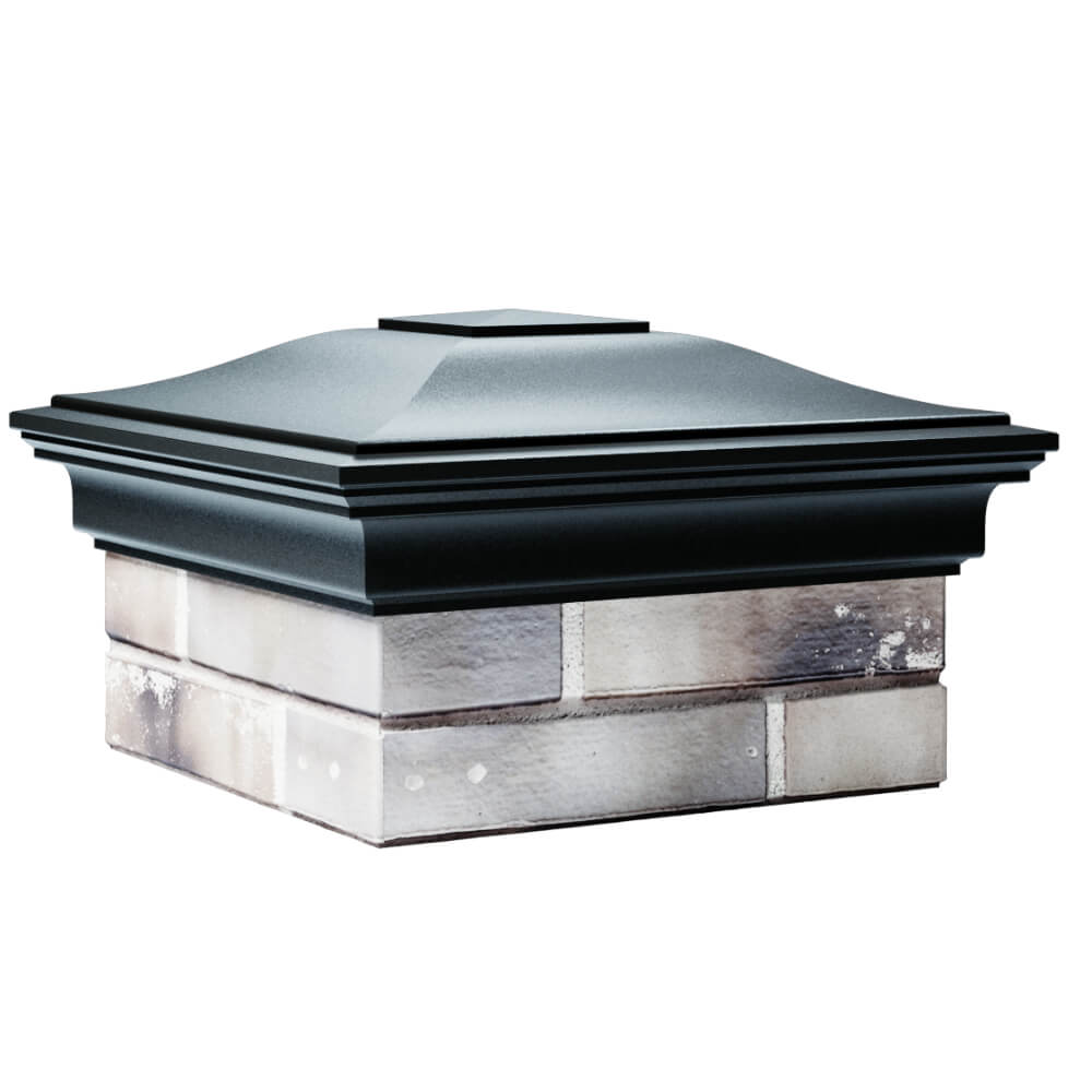 Колпак Zking Монблан Черный на столб 1.5х1.5 кирпича (385х385мм) в Брянске фото