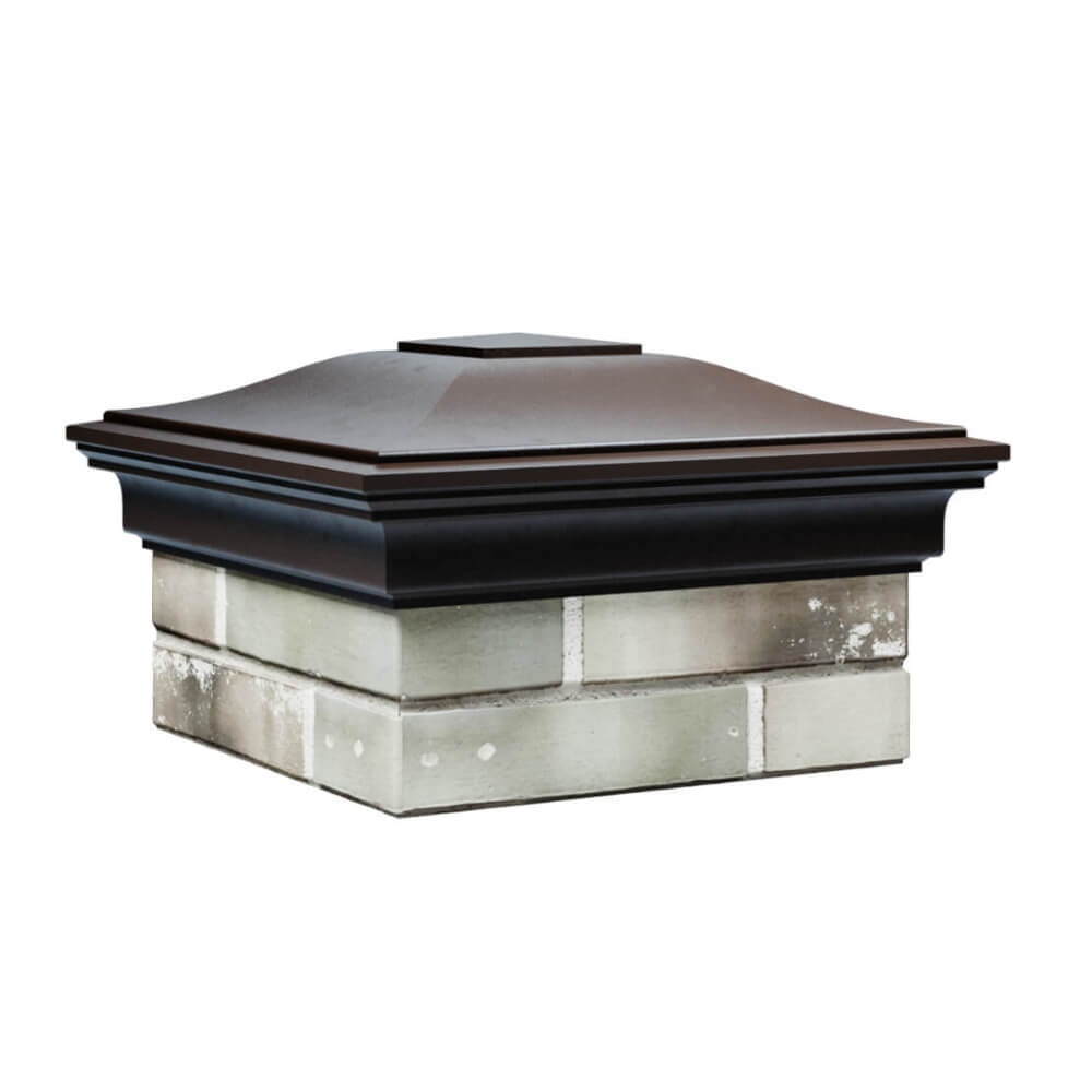 Колпак Zking Монблан Коричневый на столб 1.5х1.5 еврокирпича 0.7НФ (355х355мм) в Брянске фото