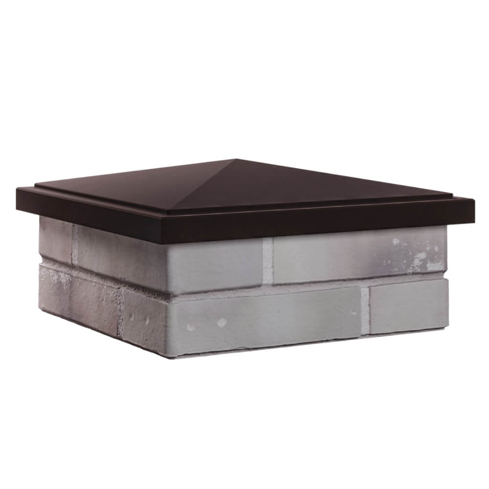 Колпак Zking БонаМоно Коричневый на столб 1.5х1.5 кирпича (385х385, 400х400мм) в Брянске фото