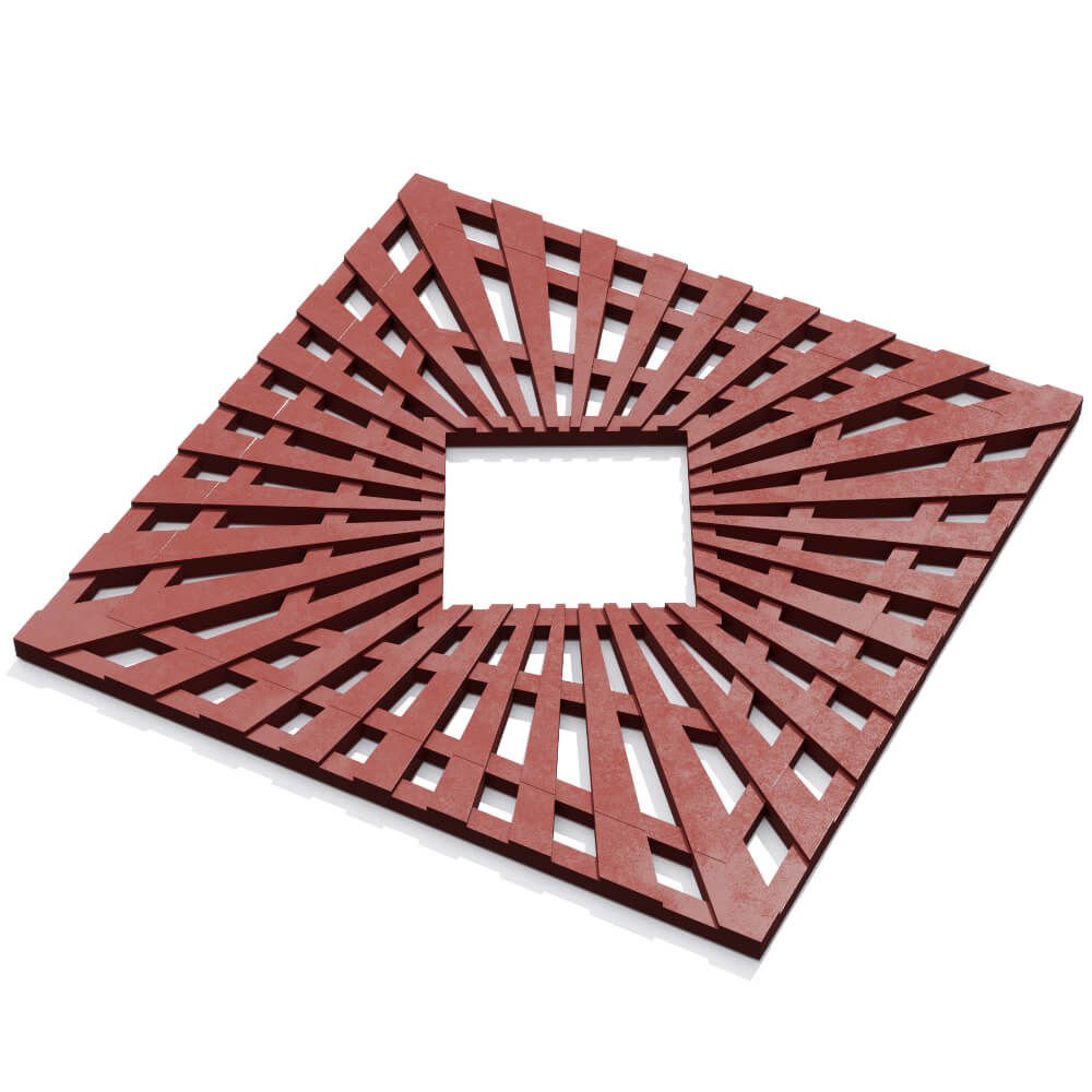 Приствольная решетка для дерева ZKING ATMOSPHERE 1.2х1.2м Красная в Брянске фото