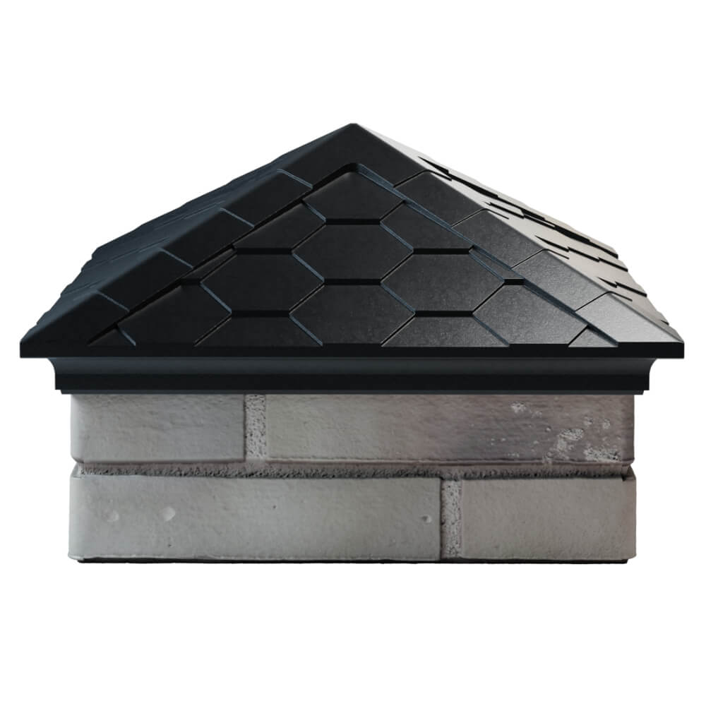 Колпак Zking Эверест Черный на столб 1.5х1.5 кирпича (390х390мм) Брянск фото