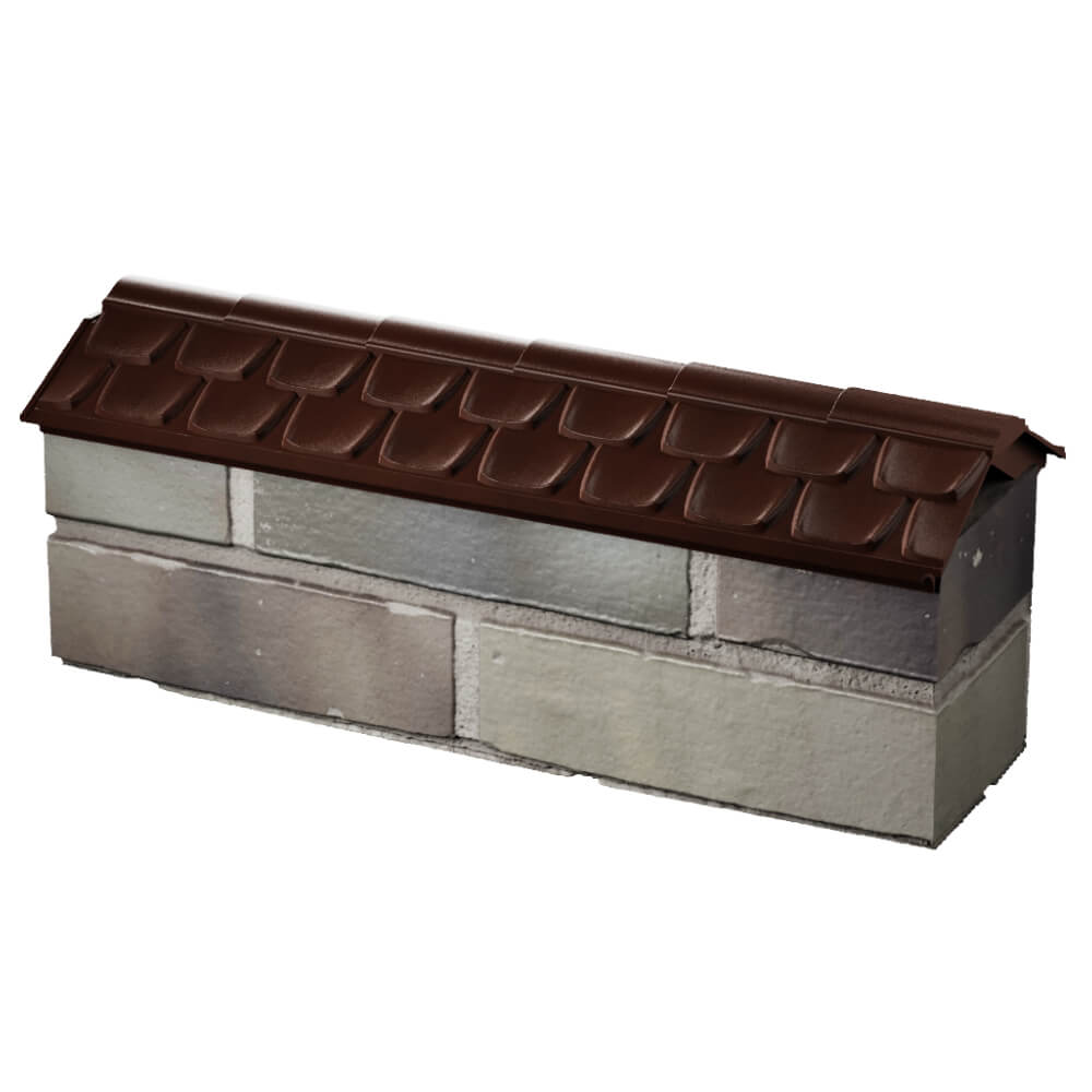 Парапет Zking Эльбрус Коричневый с посадкой на 0.5 кирпича (130мм) в Брянске фото