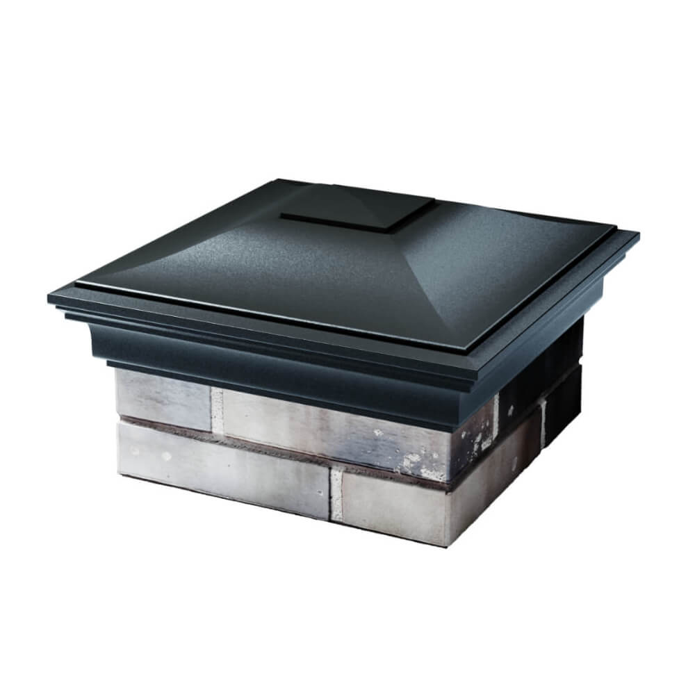 Колпак Zking Монблан Черный на столб 1.5х1.5 еврокирпича 0.7НФ (355х355мм) в Брянске фото