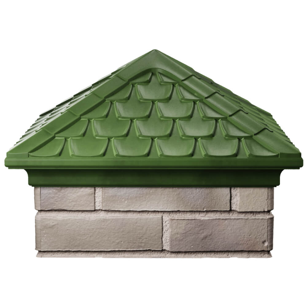 Колпак Zking Эльбрус Зеленый на столб 1.5х1.5 кирпича (385х385мм) Брянск фото