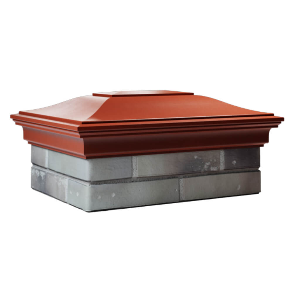 Колпак Zking Монблан Красный на столб 2х1.5 кирпича (515х385мм) в Брянске фото