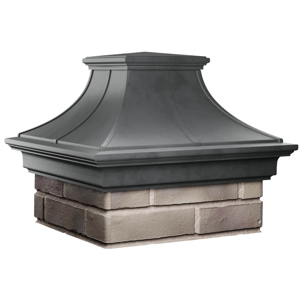 Колпак Zking Монблан Премиум Серый на столб 1.5х1.5 кирпича (385х385мм) в Брянске фото